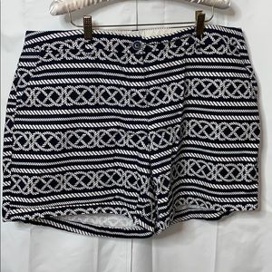 Crown & ivy Nautical Shorts Size 20W Navy White